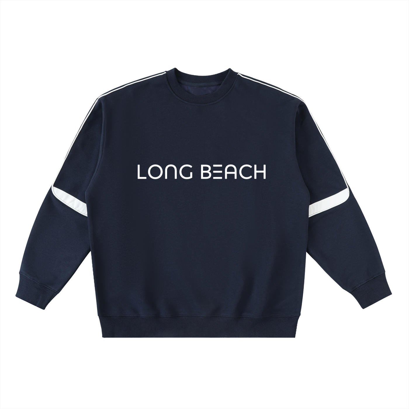 Long Beach Casual - Oversized Crewneck Taped Sweatshirt