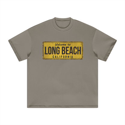 Welcome To Long Beach - Heavyweight Earth Tone T-Shirt