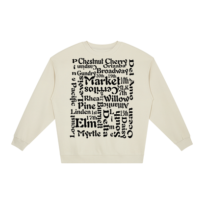 "Block 2 Block" Unisex Loose Crewneck Sweatshirt