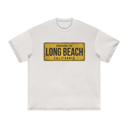 Welcome To Long Beach - Heavyweight Earth Tone T-Shirt