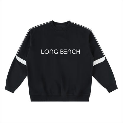 Long Beach Casual - Oversized Crewneck Taped Sweatshirt