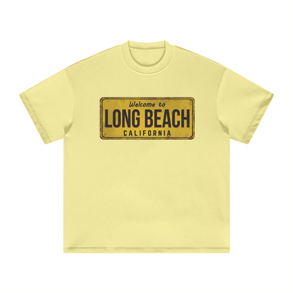 Welcome To Long Beach - Heavyweight Earth Tone T-Shirt