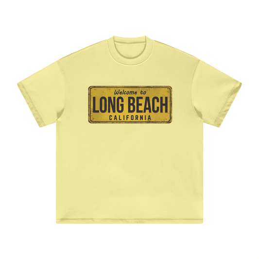 Welcome To Long Beach - Heavyweight Earth Tone T-Shirt