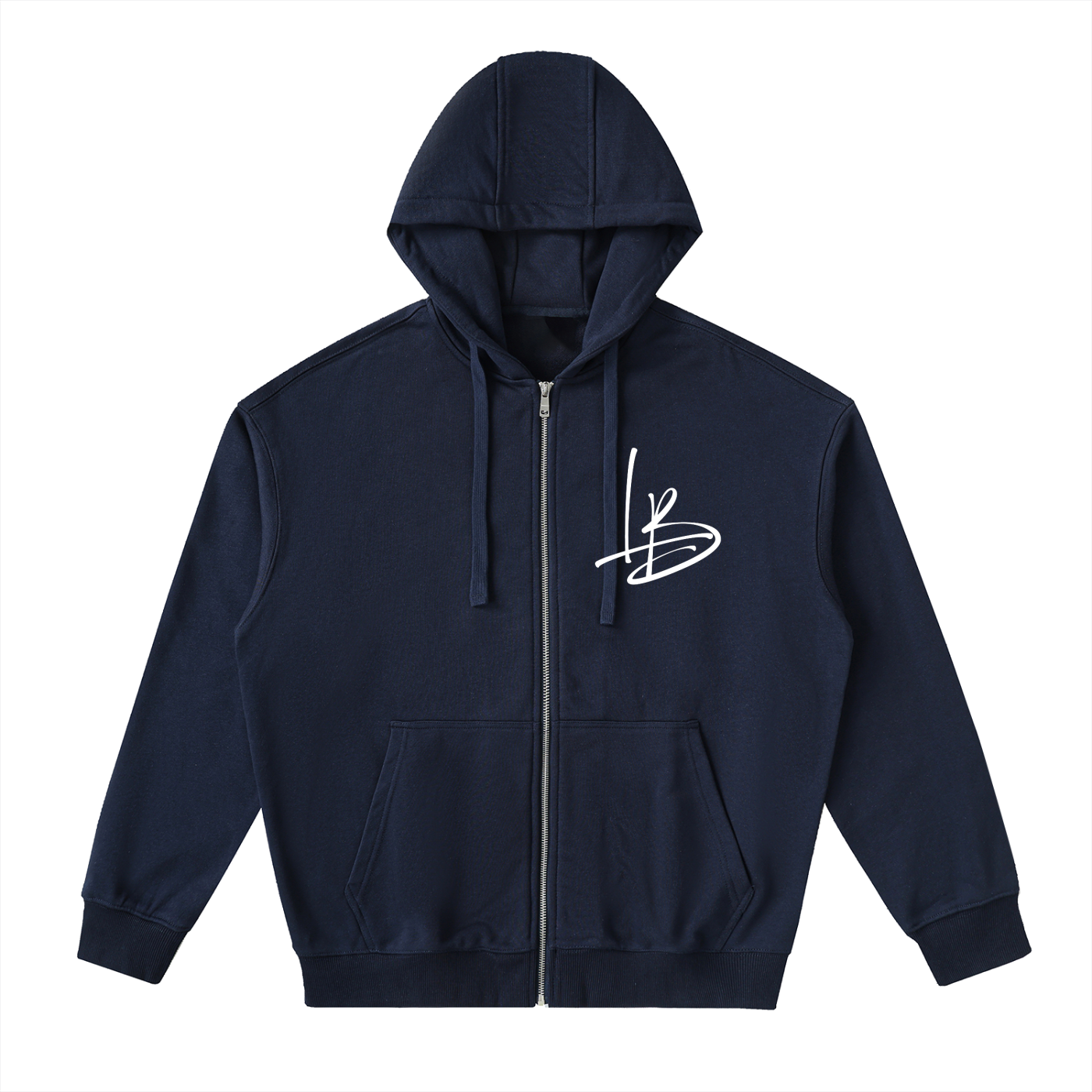 Long Beach Casual Wear - Drop-Shoulder Zip Up Hoodie