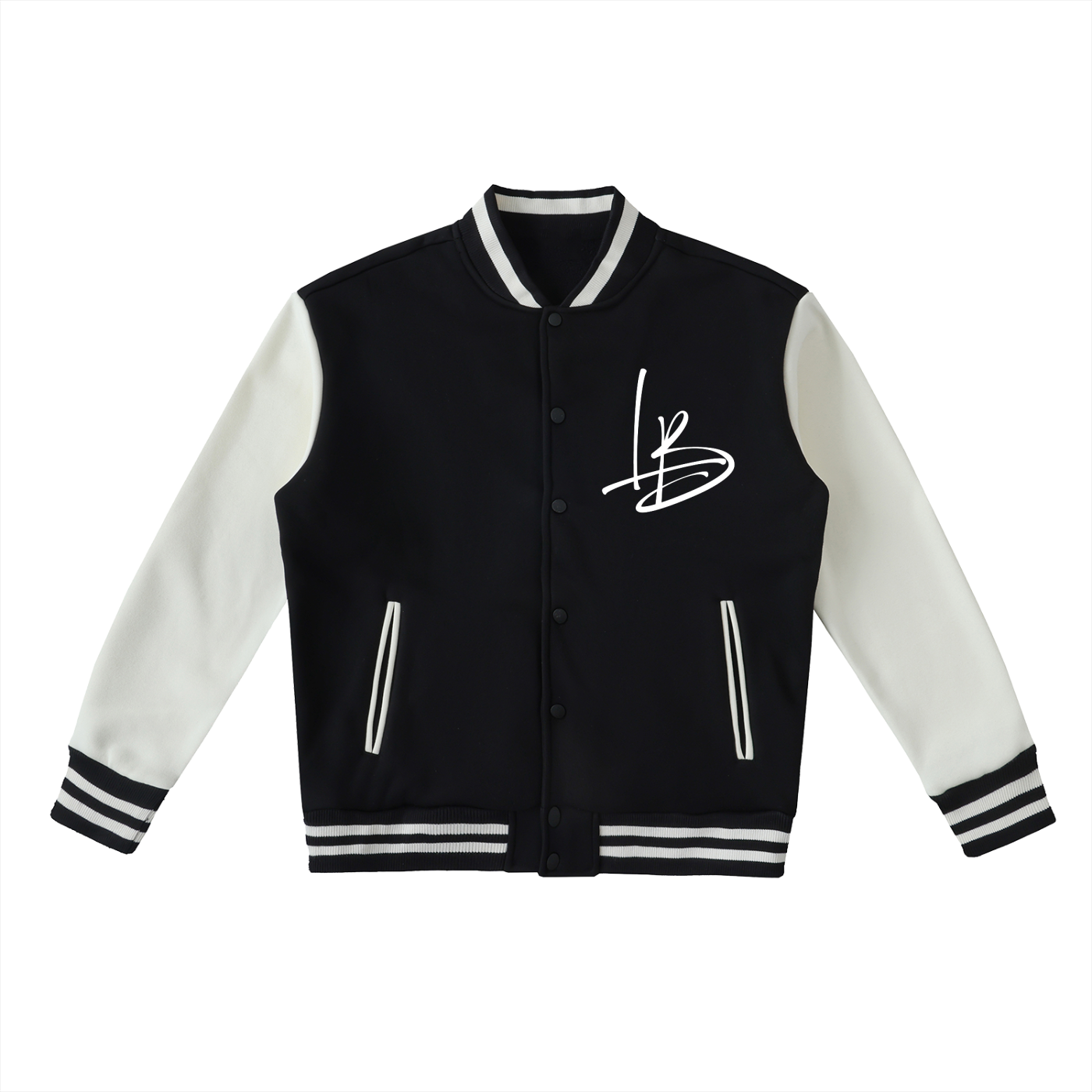 Long Beach Casual Wear - Two-Tone Fleeced Varsity Jacket