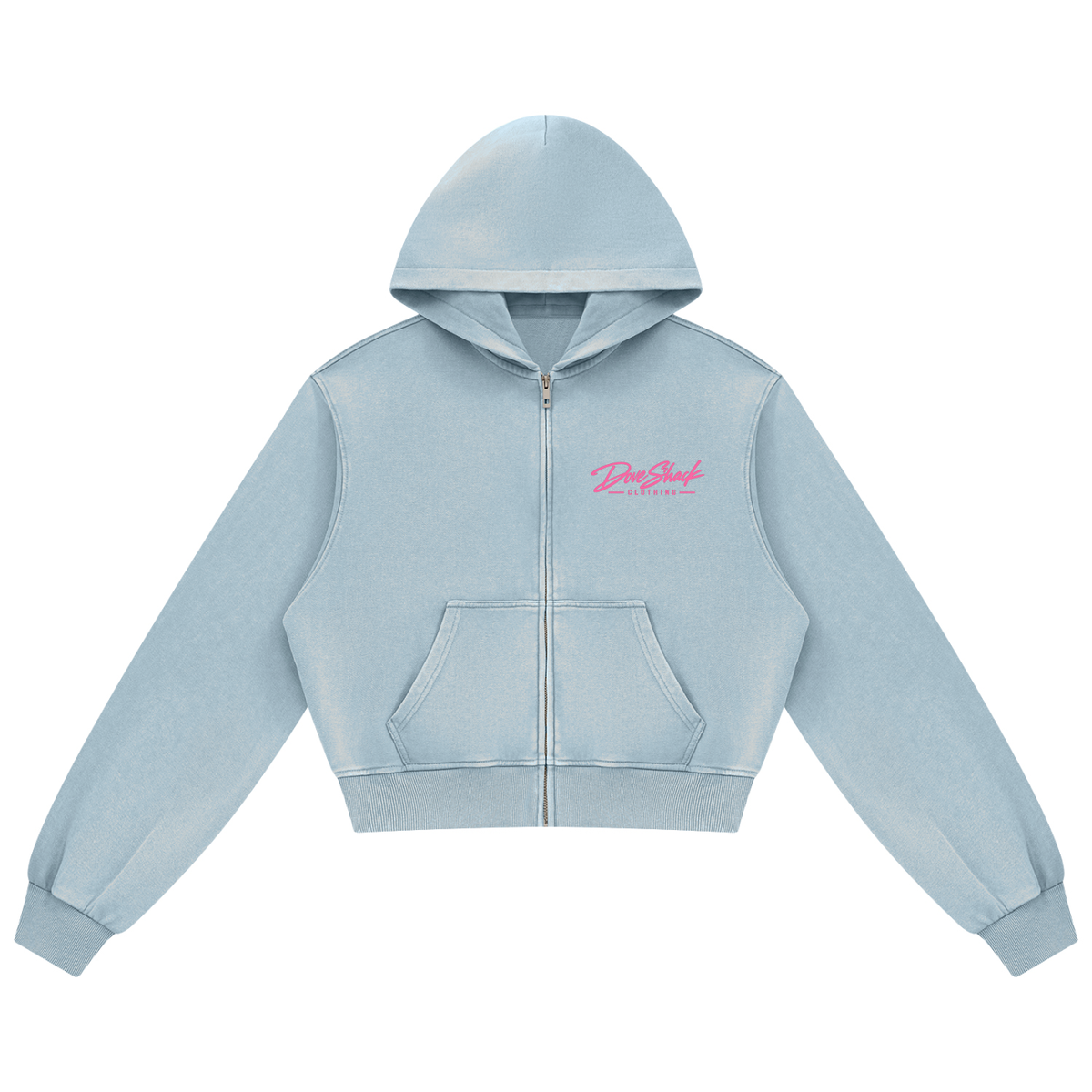 "Lovely" Ladies Mineral Wash Full Zip Hoodie