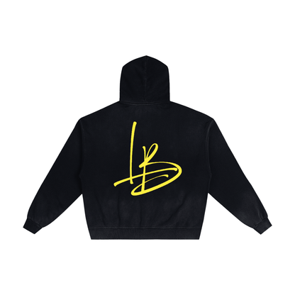 Long Beach Casual Wear - Hand-Frayed Sunfade Zip Hoodie