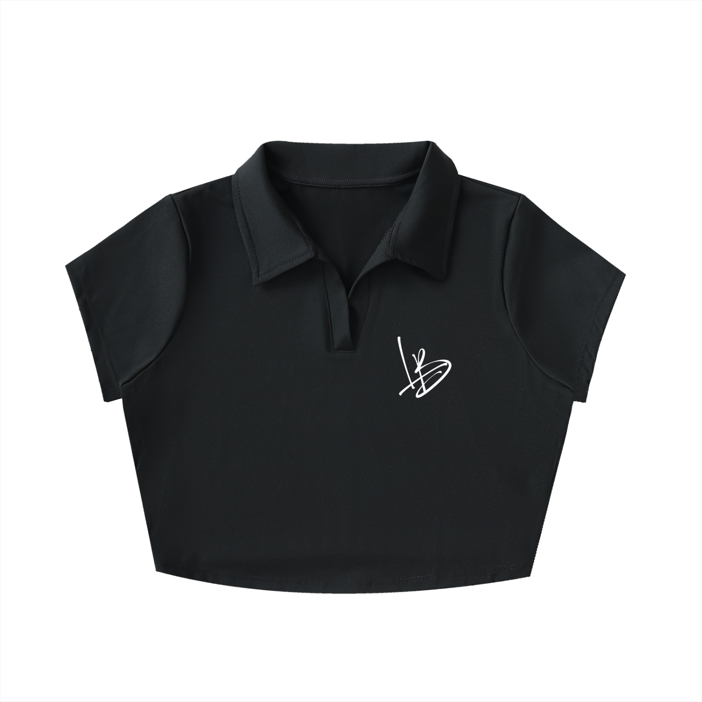 Long Beach Casual Wear - Women's V-Neck Lapel Crop Top