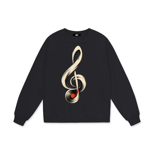 "Treble Clef" Heavyweight Drop Shoulder Sweatshirt