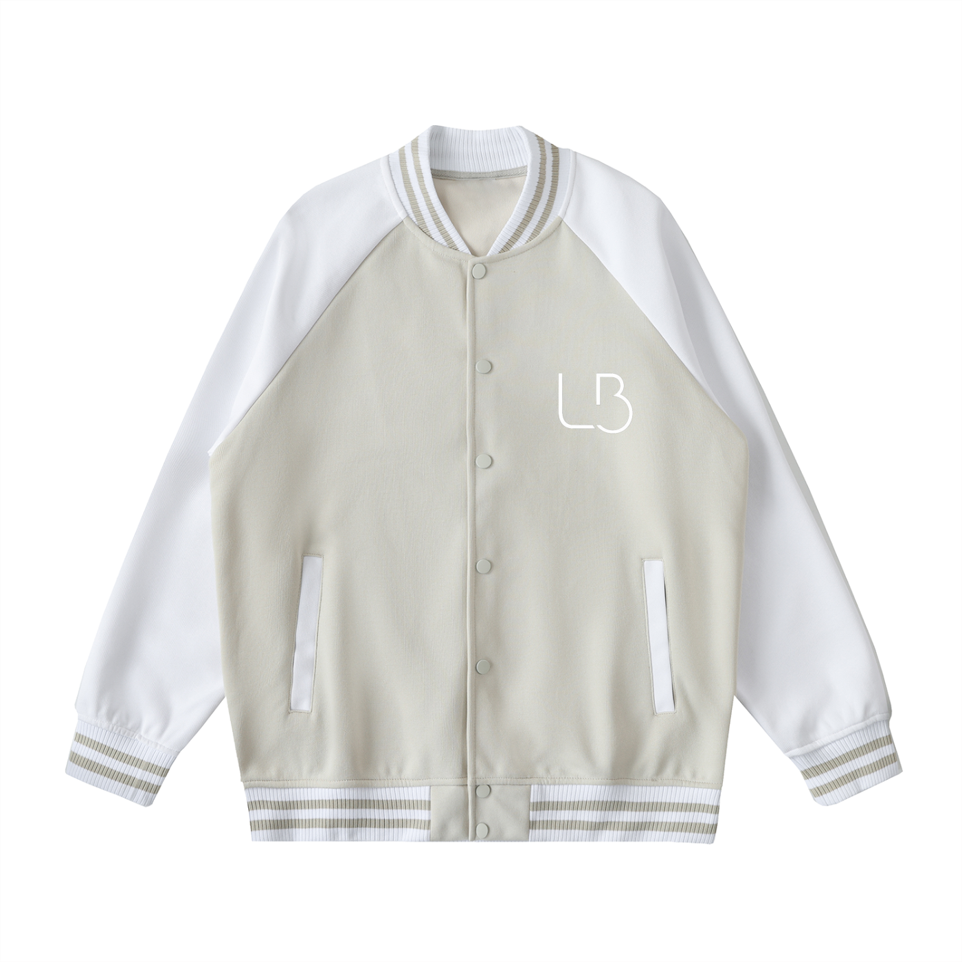 Long Beach Casual Wear - Two Tone Raglan Sleeve Varsity Jacket