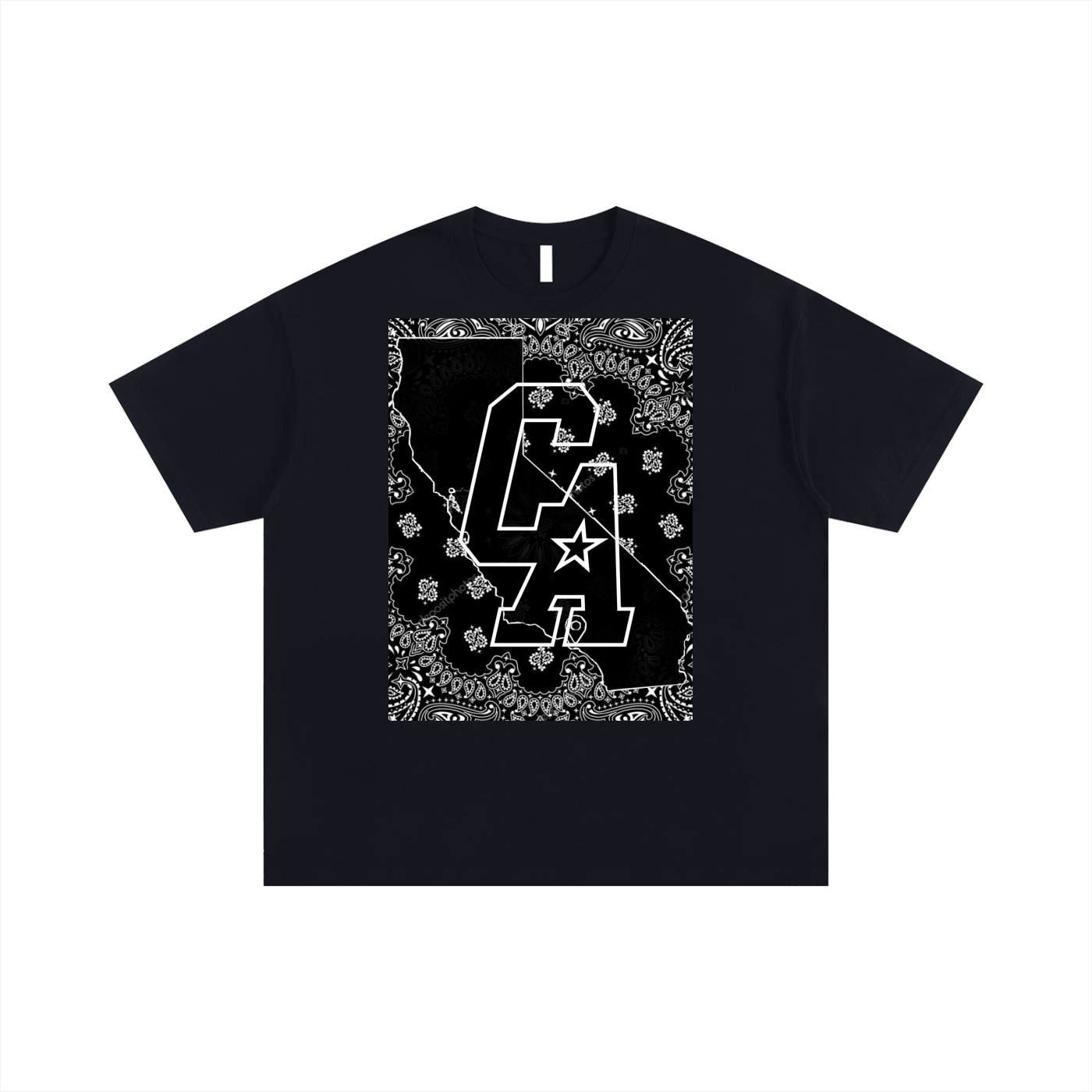 Cali West Coast - Oversized T-shirt - Black/ Black