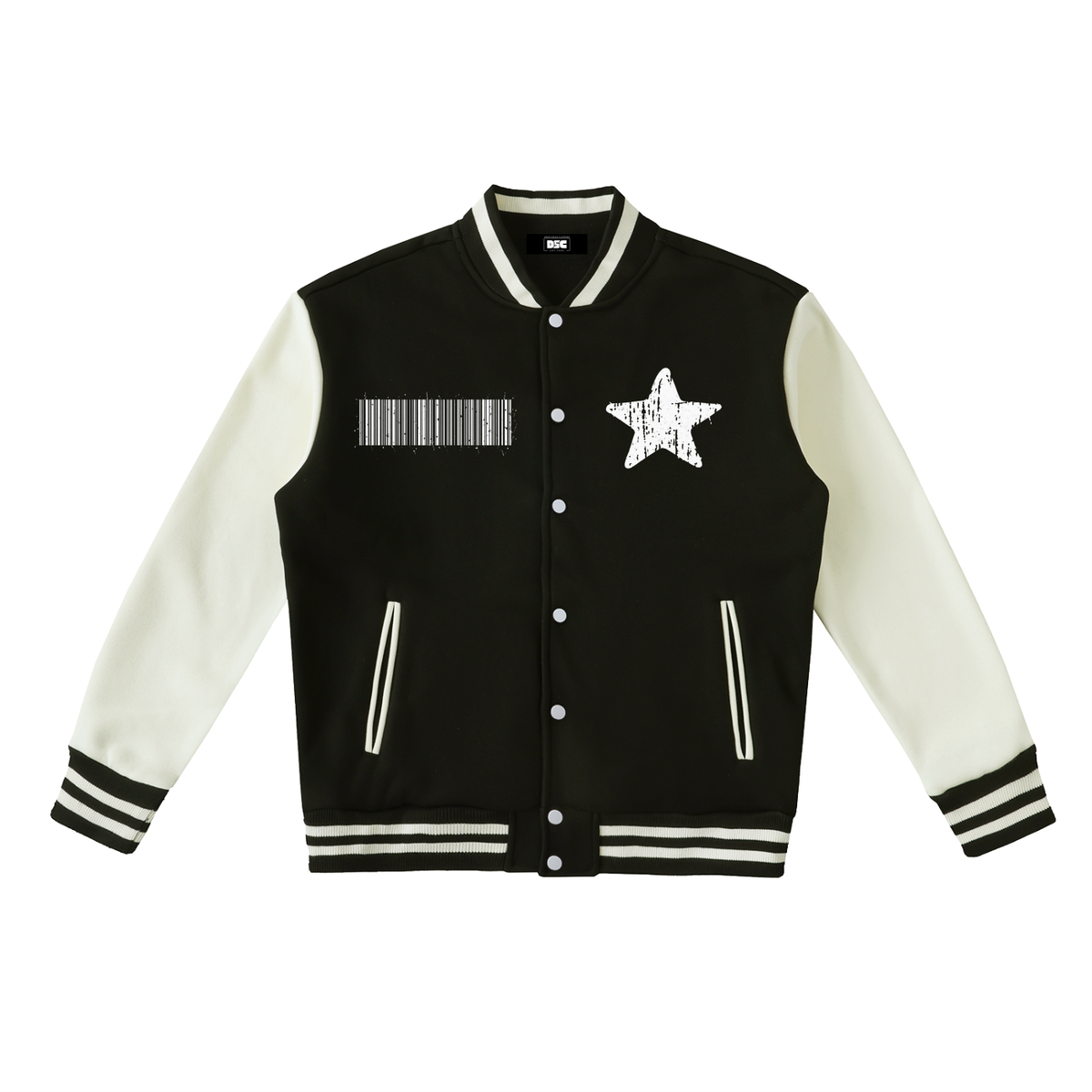 "Rap Star" Two-Tone Fleeced Varsity Jacket