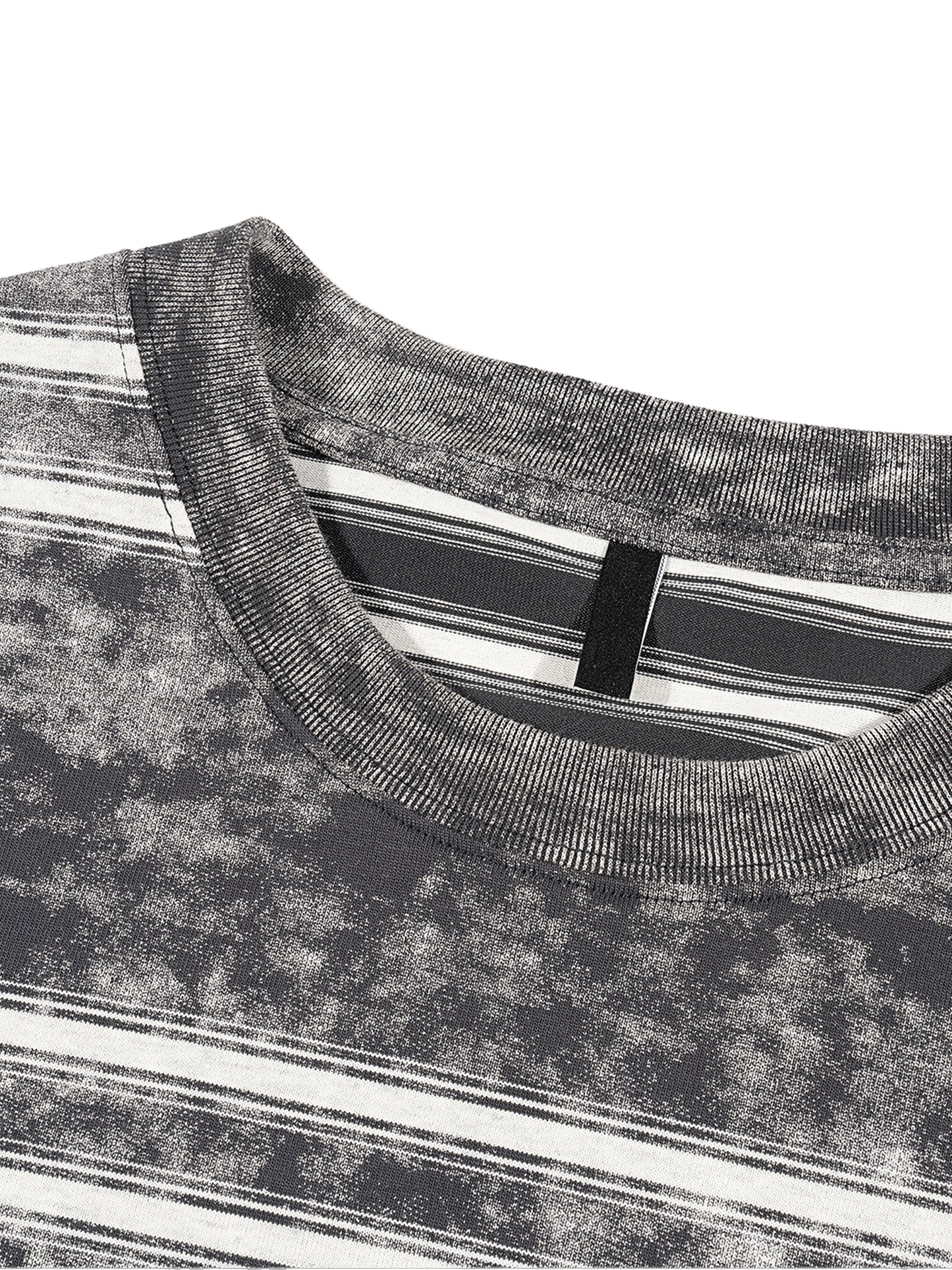 Long Beach Casual Wear - Snow Washed Stripe Boxy T-shirt