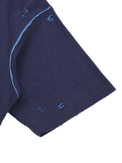 Long Beach Casual Wear - Hand-frayed Reversible T-shirt