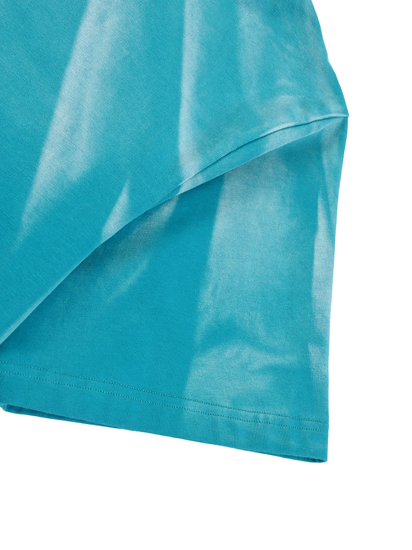 Ocean Breeze – Hand-Scrunched Sun Fade T-Shirt