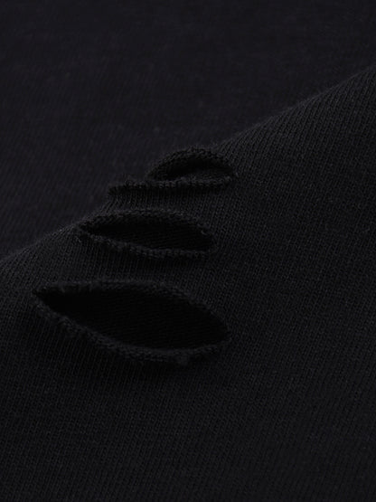 Long Beach Night Life - Snow Wash Raw Edge Cotton T-shirt