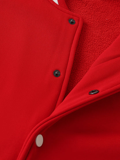 Long Beach Casual Wear - Two-Tone Fleeced Varsity Jacket