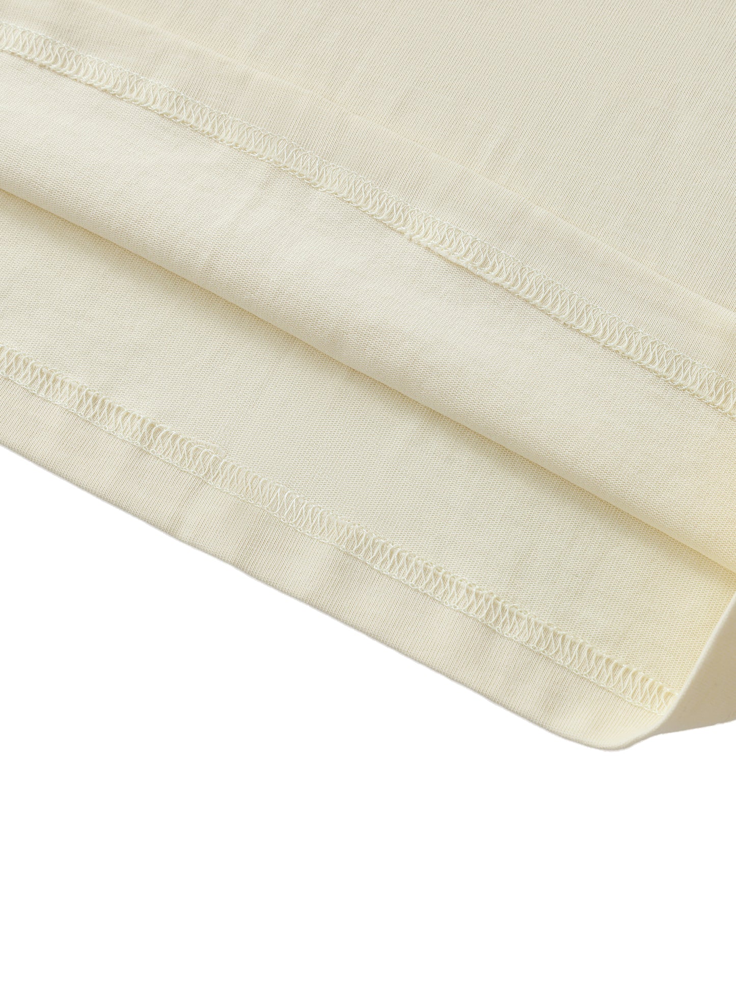 Long Beach Casual Wear - Oversized Contrast-Stitched Cotton Tee