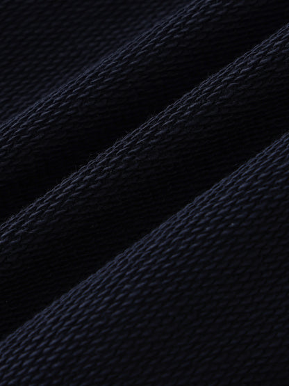 Duece the Dove - Contrast Striped Lapel Collar Sweatshirt