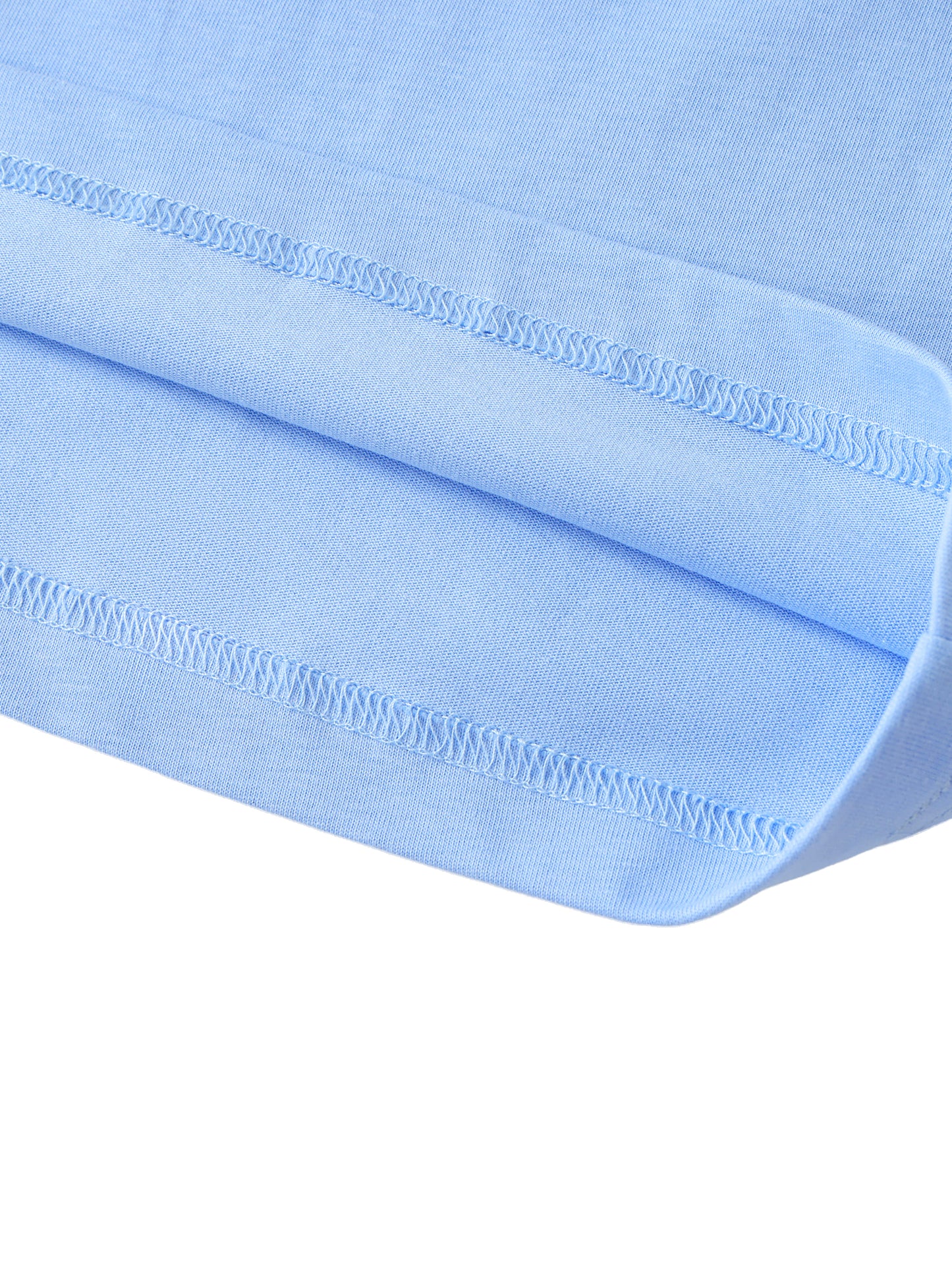 Long Beach Casual Wear - Contrast Tape Crewneck Cotton T-Shirt