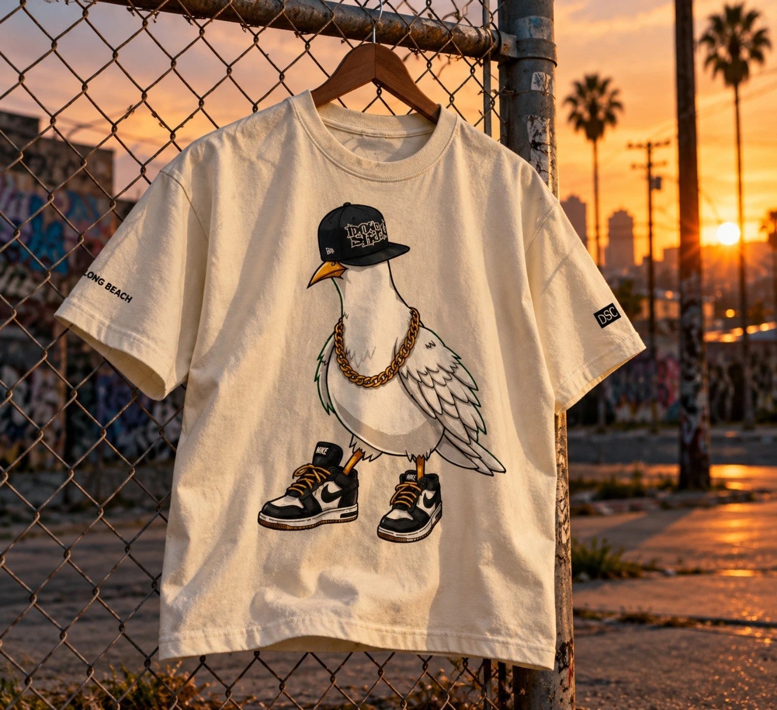 Tops and T-shirts: cream Dove Shack bird T-shirt